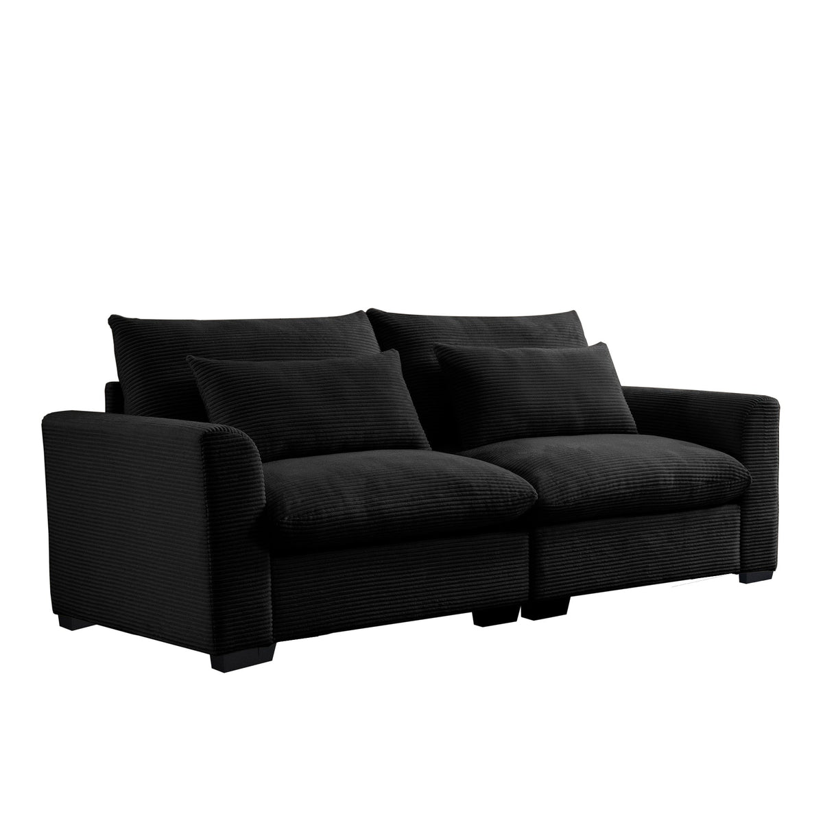 Modern and Soft Two Seater Corduroy Fabric Sofa