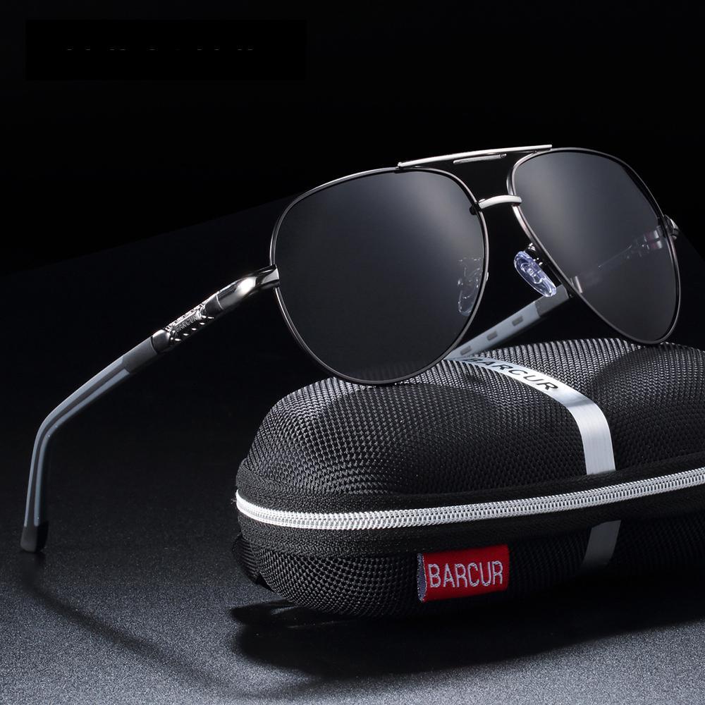 Stevvex polarized aviator sunglasses with UV400, dark lenses; includes 1 BARCUR case on Tampa Home & Garden Store