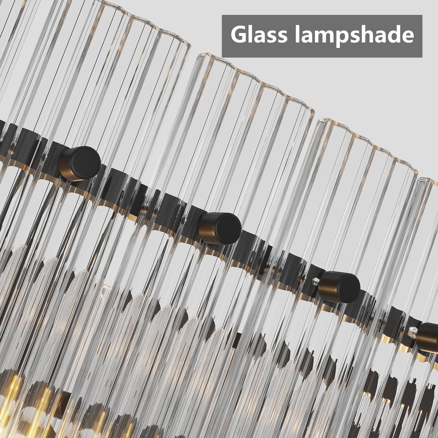 37-Inch modern black round 8-light crystal chandelier with glass prisms by HouseOfZazla on Tampa Home & Garden Store