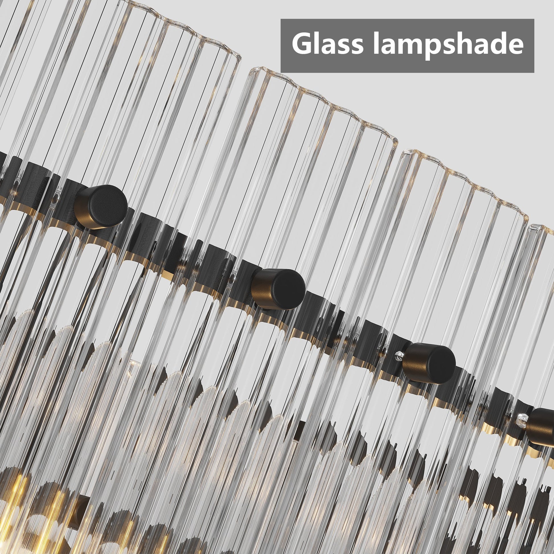 37-Inch modern black round 8-light crystal chandelier with glass prisms by HouseOfZazla on Tampa Home & Garden Store