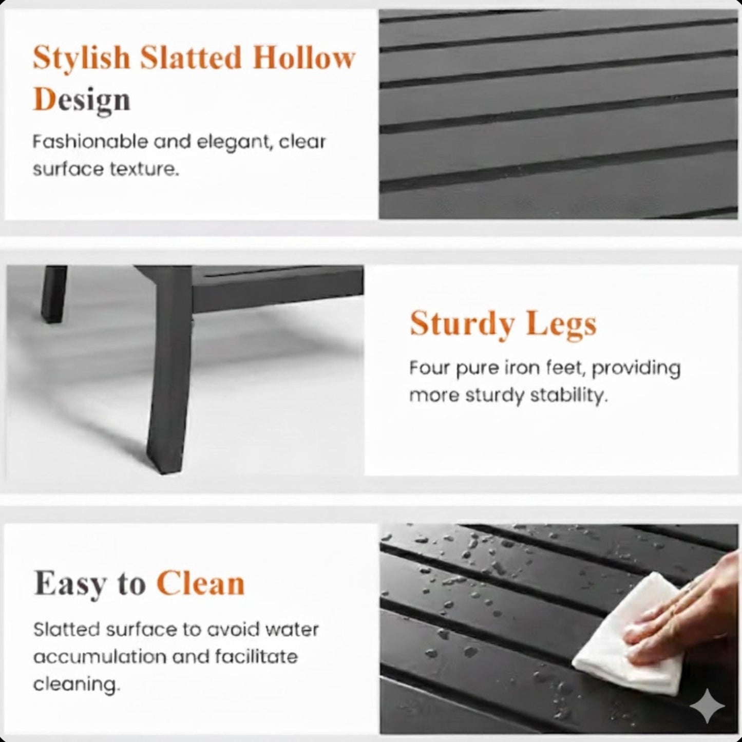 Square 2 Tier Rust Resistant Outdoor Side Table