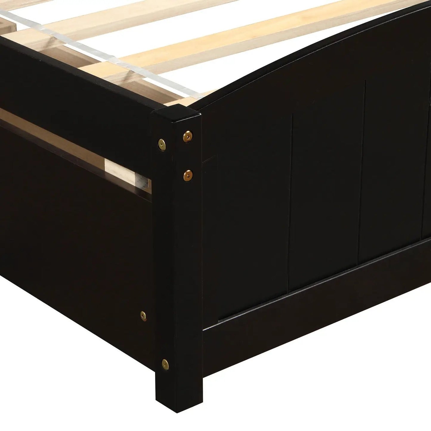 Platform Bed and Headboard With Footboard Slats