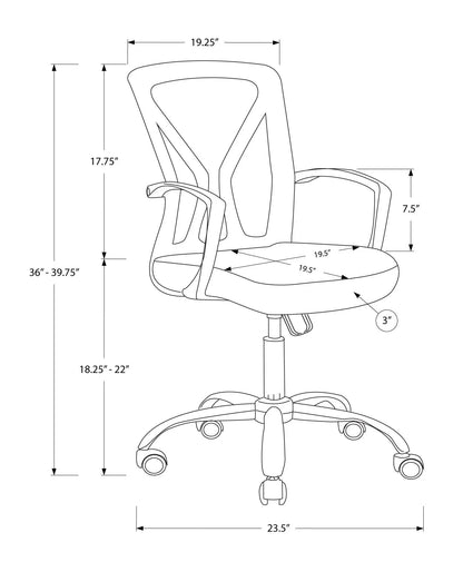 Office Chair With Adjustable Height and Swivel