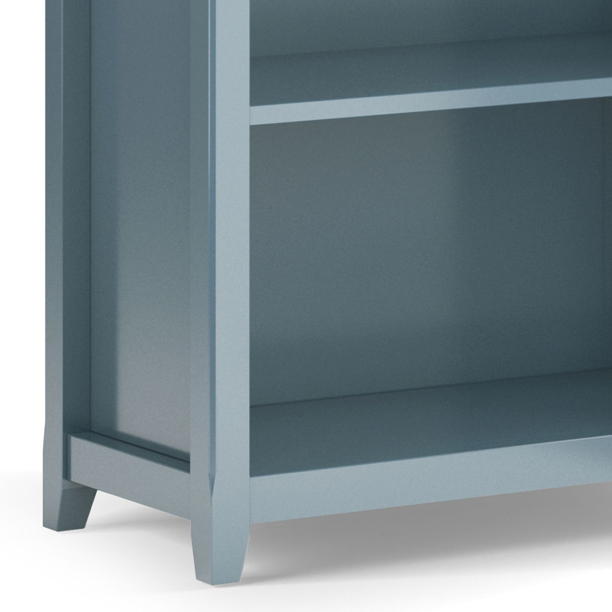 Amherst wooden bookcase with adjustable shelves in blue finish, HouseOfZazla standard bookcase on Tampa Home & Garden Store