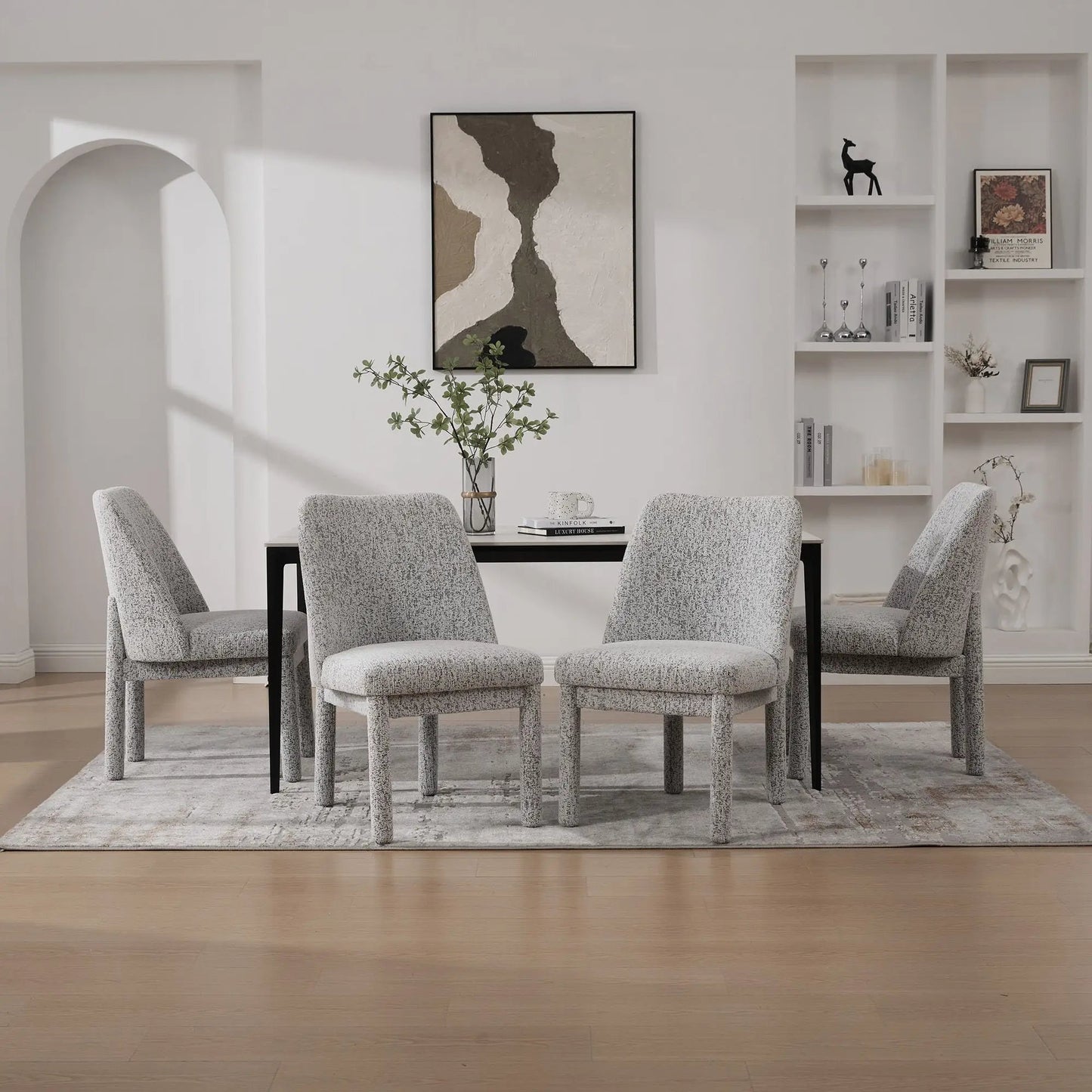Wide Minimalist Dining Chair for Modern Homes
