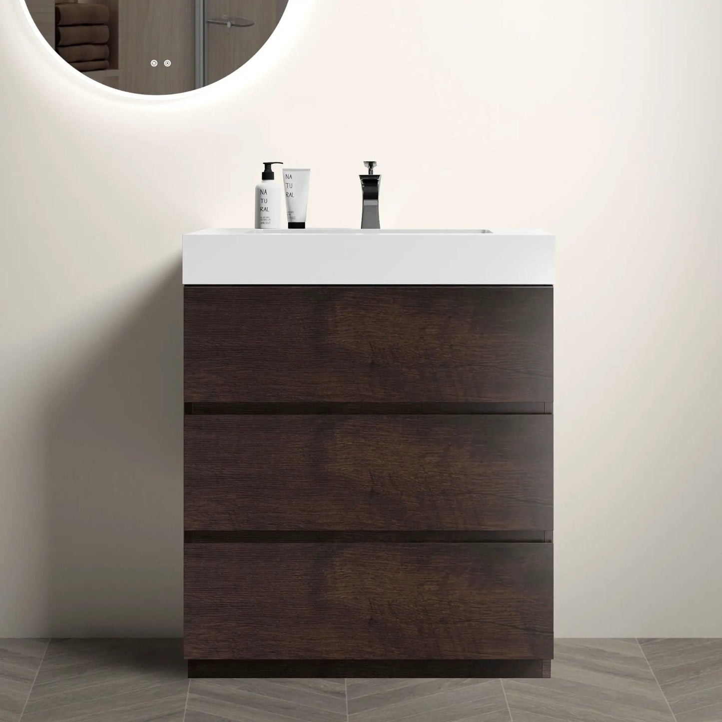 Alice Bathroom Vanity with Large Storage and Sink