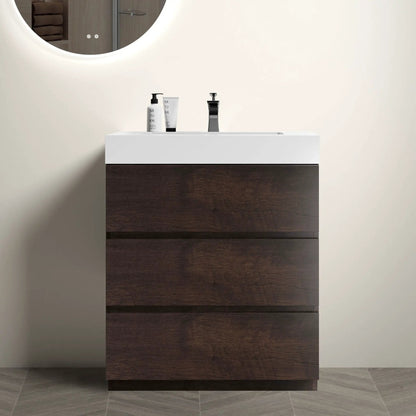 Alice Bathroom Vanity with Large Storage and Sink