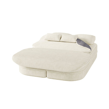 Foldable Sofa Bed with a Multi Functional Blanket