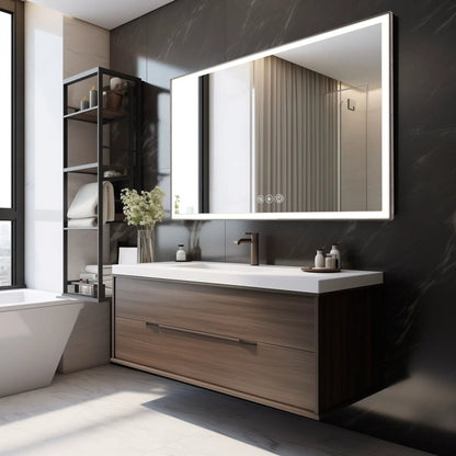 Modern LED Vanity Mirror with Aluminum Frame