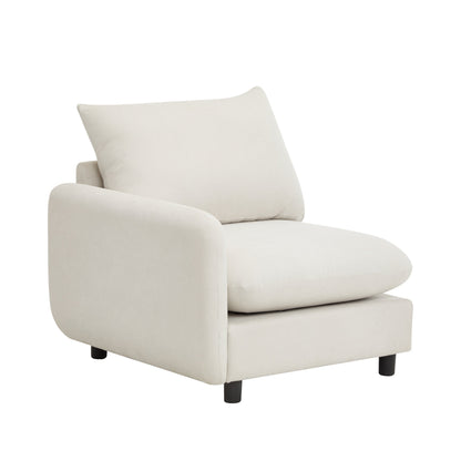 Beige 99 in modular sectional by HouseOfZazla with back cushion on Tampa Home & Garden Store