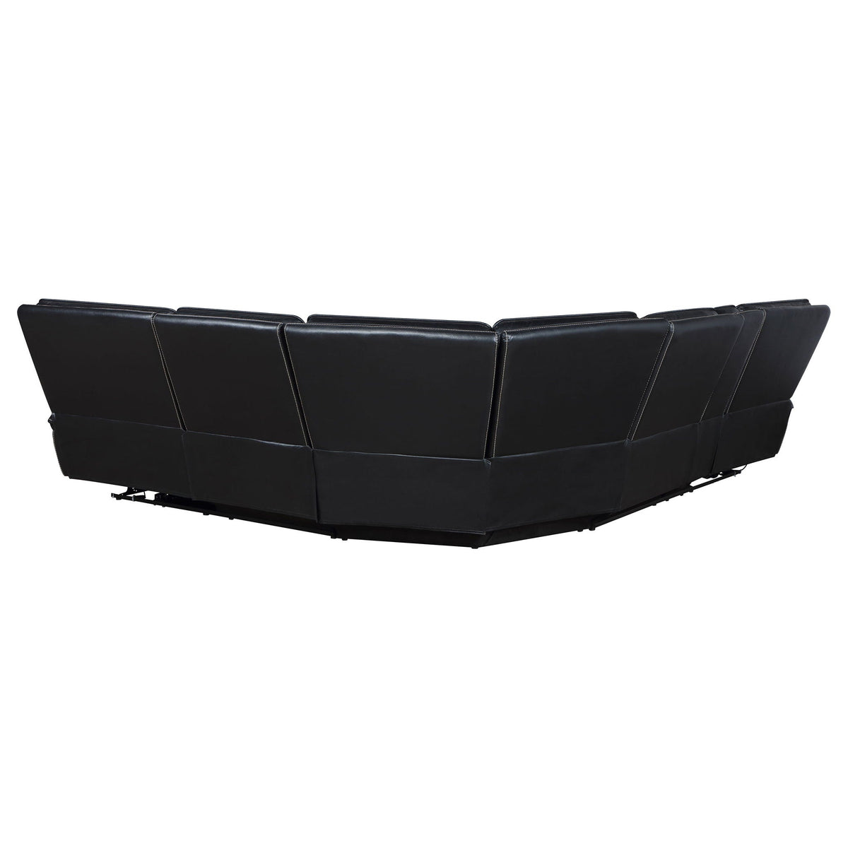 Hayden dual power reclining sectional sofa in black leather by HouseOfZazla on Tampa Home & Garden Store