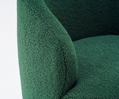 Teddy Fabric and Swivel Barrel Accent Chair