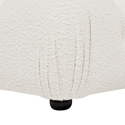 Bubble Modular Modern Cocktail Ottoman by HouseOfZazla cream boucle with black rounded foot on Tampa Home & Garden Store