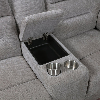 Sebring Gray Manual Reclining Sofa And Loveseat
