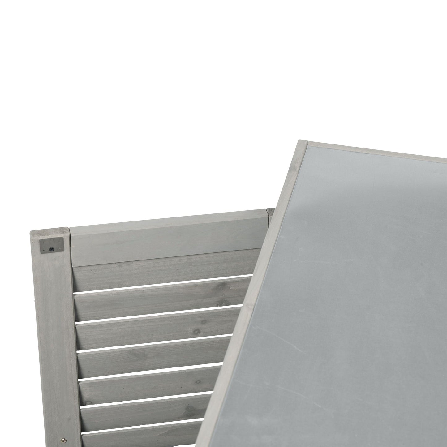 Outdoor Potting Bench With Metal Top and Cabinet