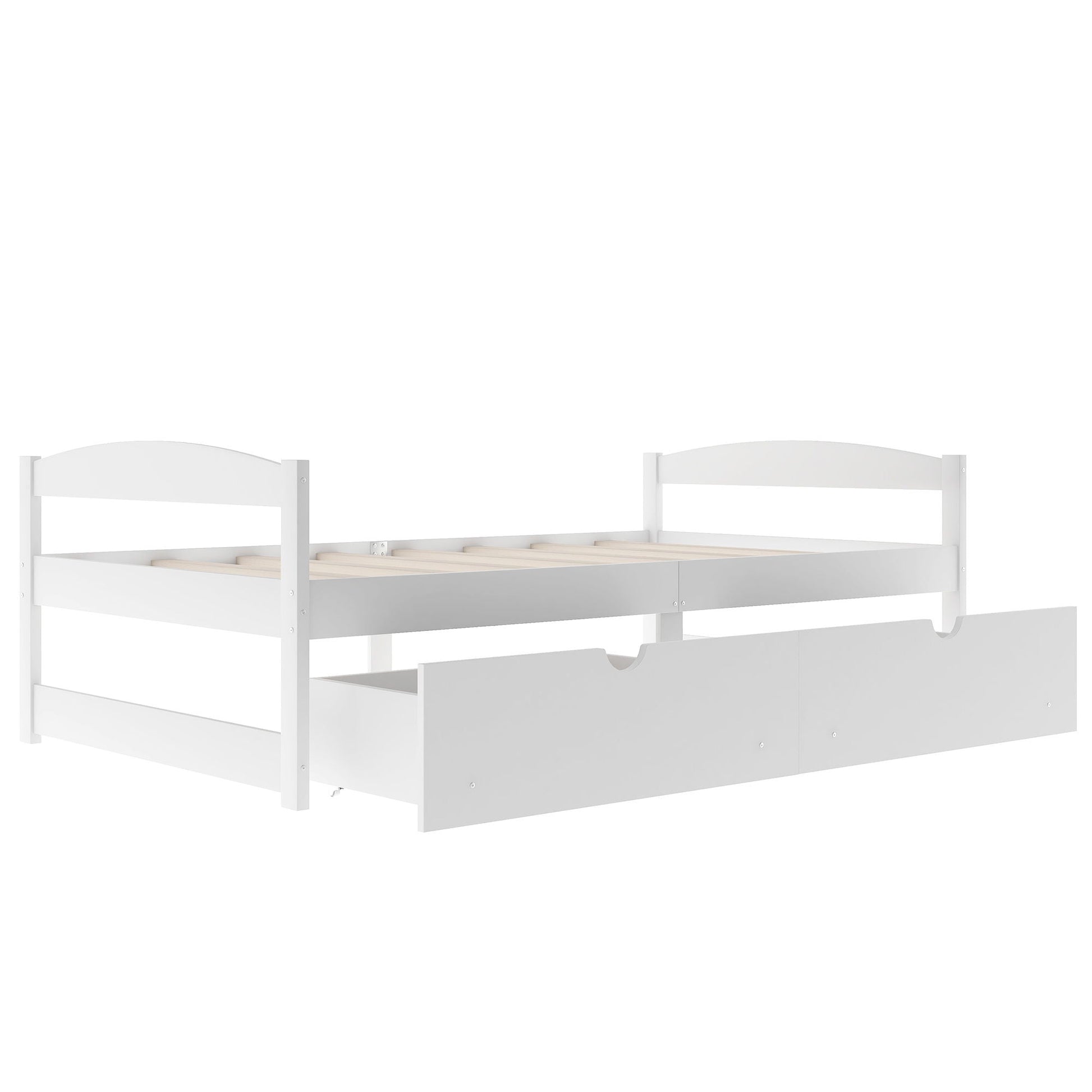 Platform Bed With 2 Drawers white storage bed by HouseOfZazla on Tampa Home & Garden Store