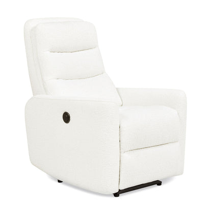 Bloomy High Back Power Recliner Chiffon White