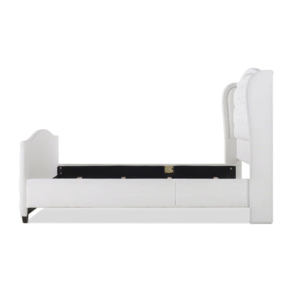 Solid Upholstered Bed Frame and Headboard Set