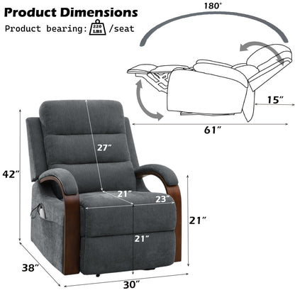 Kayla Power Recliner With Heat And Massage
