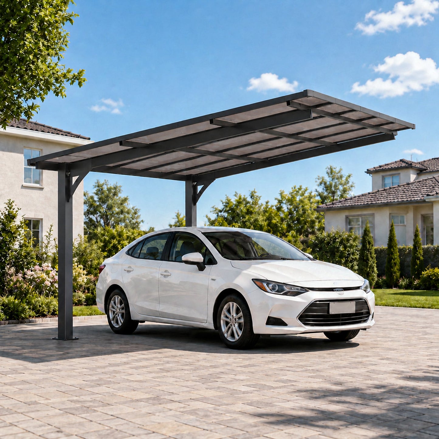 Carport 10x10 ft with galvanized steel frame and PC roof by HouseOfZazla on Tampa Home & Garden Store
