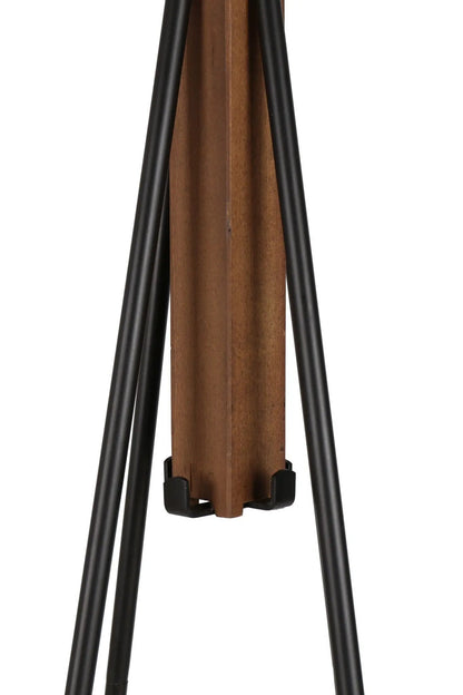 Coat rack reclaimed wood post with black metal hooks natural finish Unique Piece Furniture on Tampa Home & Garden Store