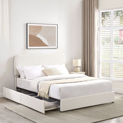 Liv Upholstered Storage Platform Bed with Drawers