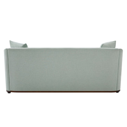 Modern 3 Seat Sofa With Chenille And Two Pillows