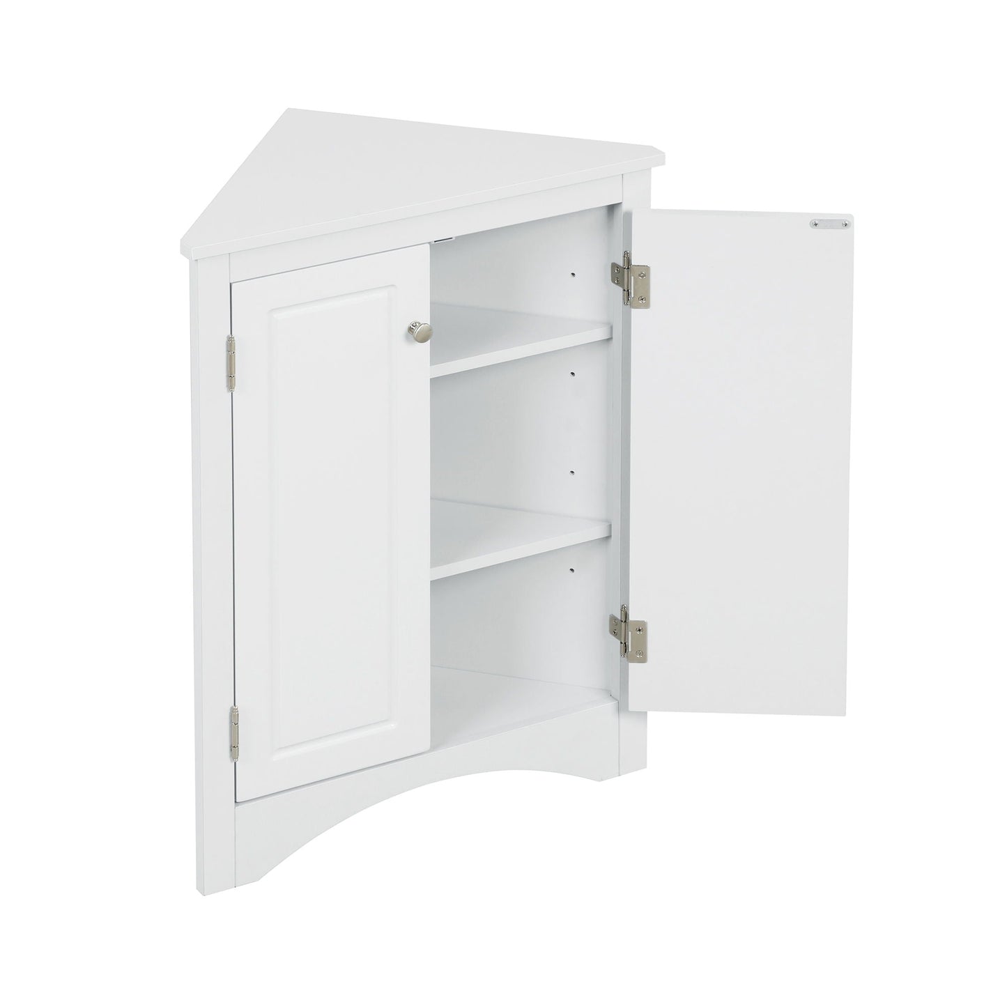 Triangle bathroom storage cabinet with adjustable shelves white by HouseOfZazla on Tampa Home & Garden Store
