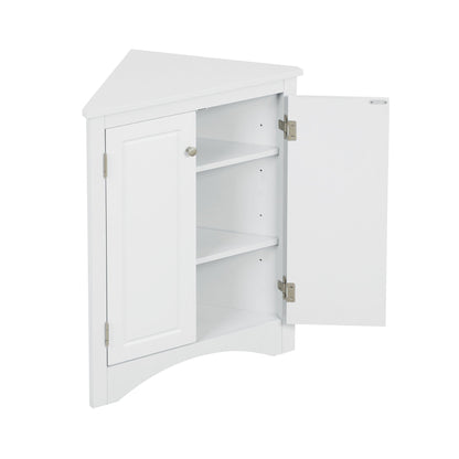 Triangle bathroom storage cabinet with adjustable shelves white by HouseOfZazla on Tampa Home & Garden Store