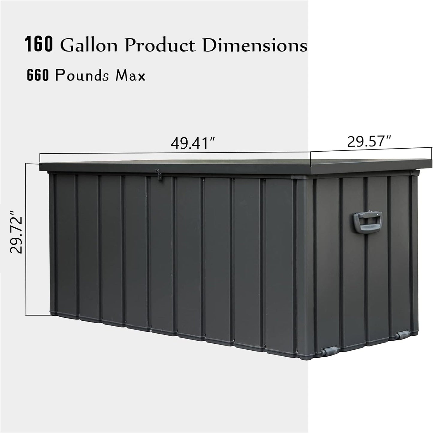 Waterproof 160 Gallon Outdoor Storage Deck Box