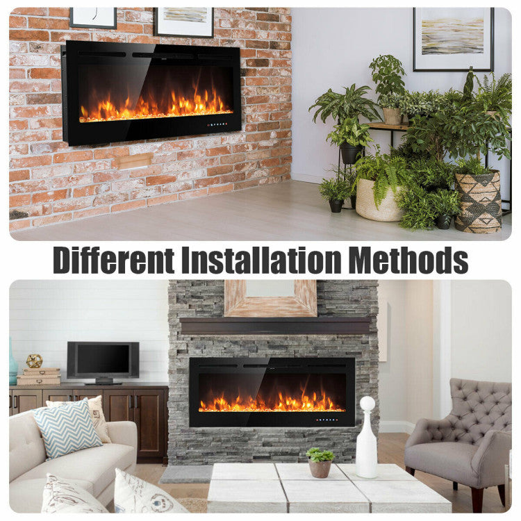 50" Electric Fireplace – Wall Mounted