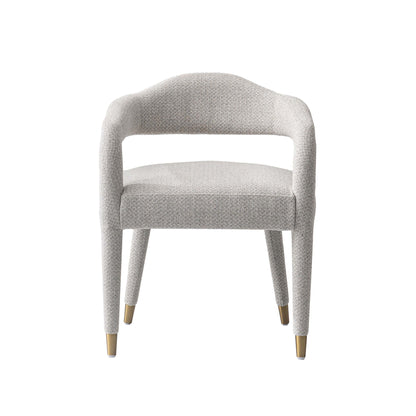 Aspen Solid Wood Mid Century Tweed Armchair