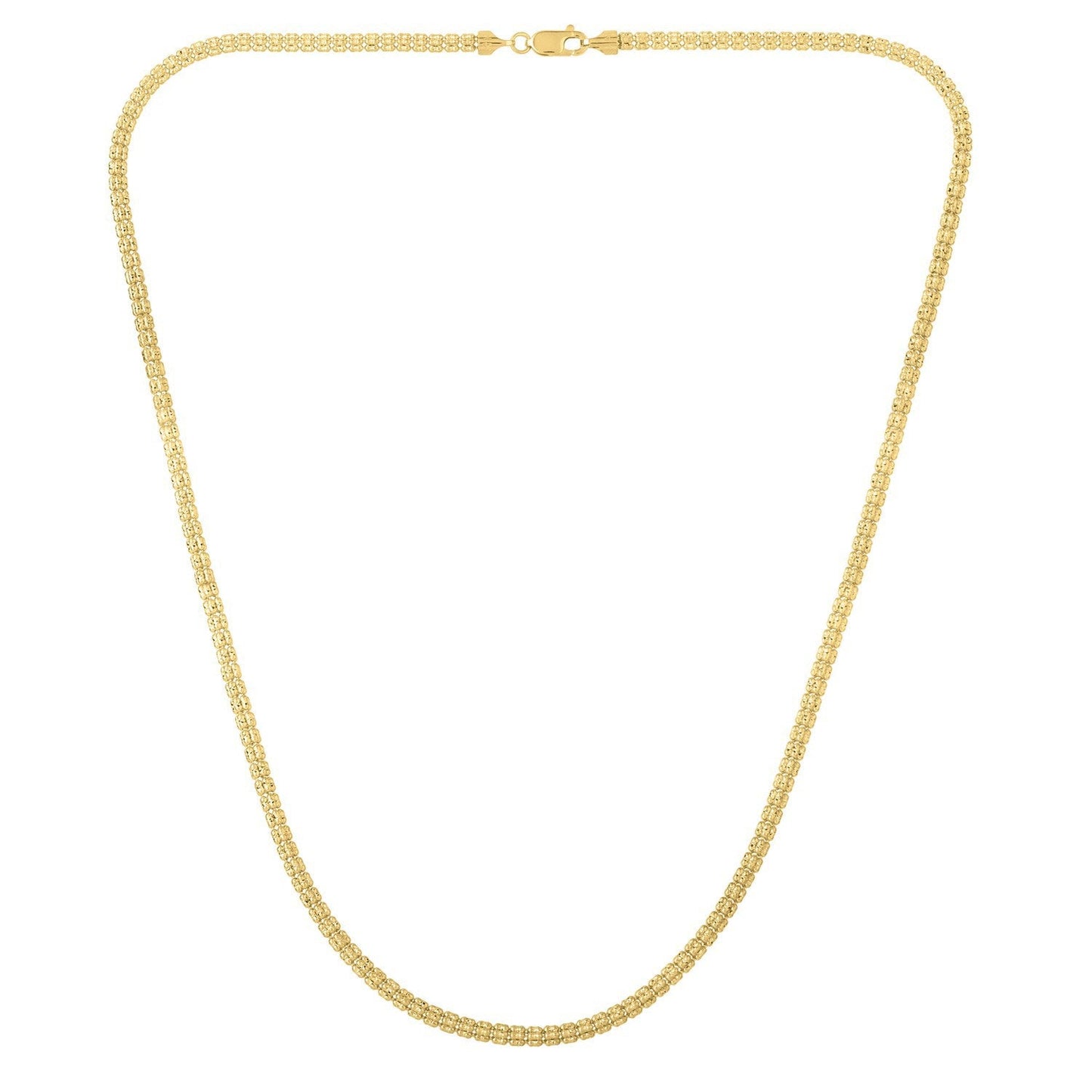 Ice Barrel Chain Necklace 14k yellow gold 3.10 mm by Bids.com on Tampa Home & Garden Store