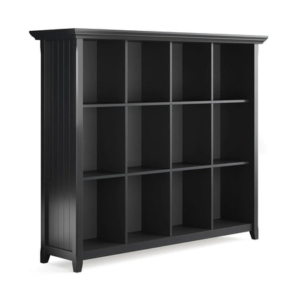 Acadian Handcrafted Cube Storage unit in black with multiple cubby shelves on Tampa Home & Garden Store