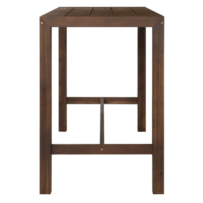 Patio bar table by HouseOfZazla in dark brown wood, 5 Piece Outdoor Set on Tampa Home & Garden Store