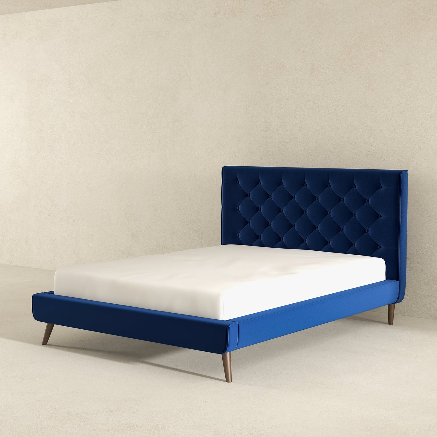 Dillon Mid Century Platform Bed and Headboard