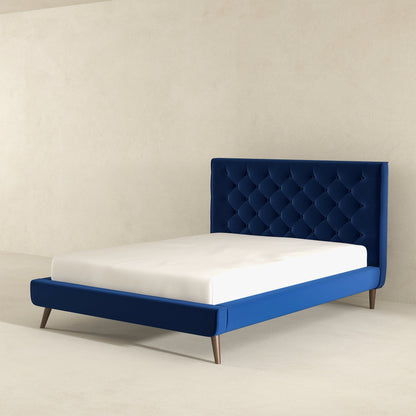 Dillon Mid Century Platform Bed and Headboard