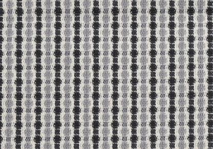 Square decorative throw pillow fabric with a black and gray geometric weave on Tampa Home & Garden Store
