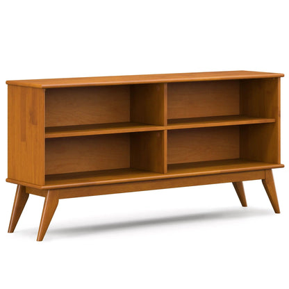 Draper Handcrafted Low Bookcase in Solid Wood