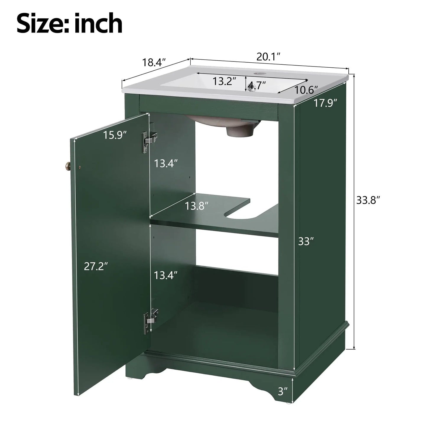 Bathroom Vanity With Sink Freestanding Cabinet