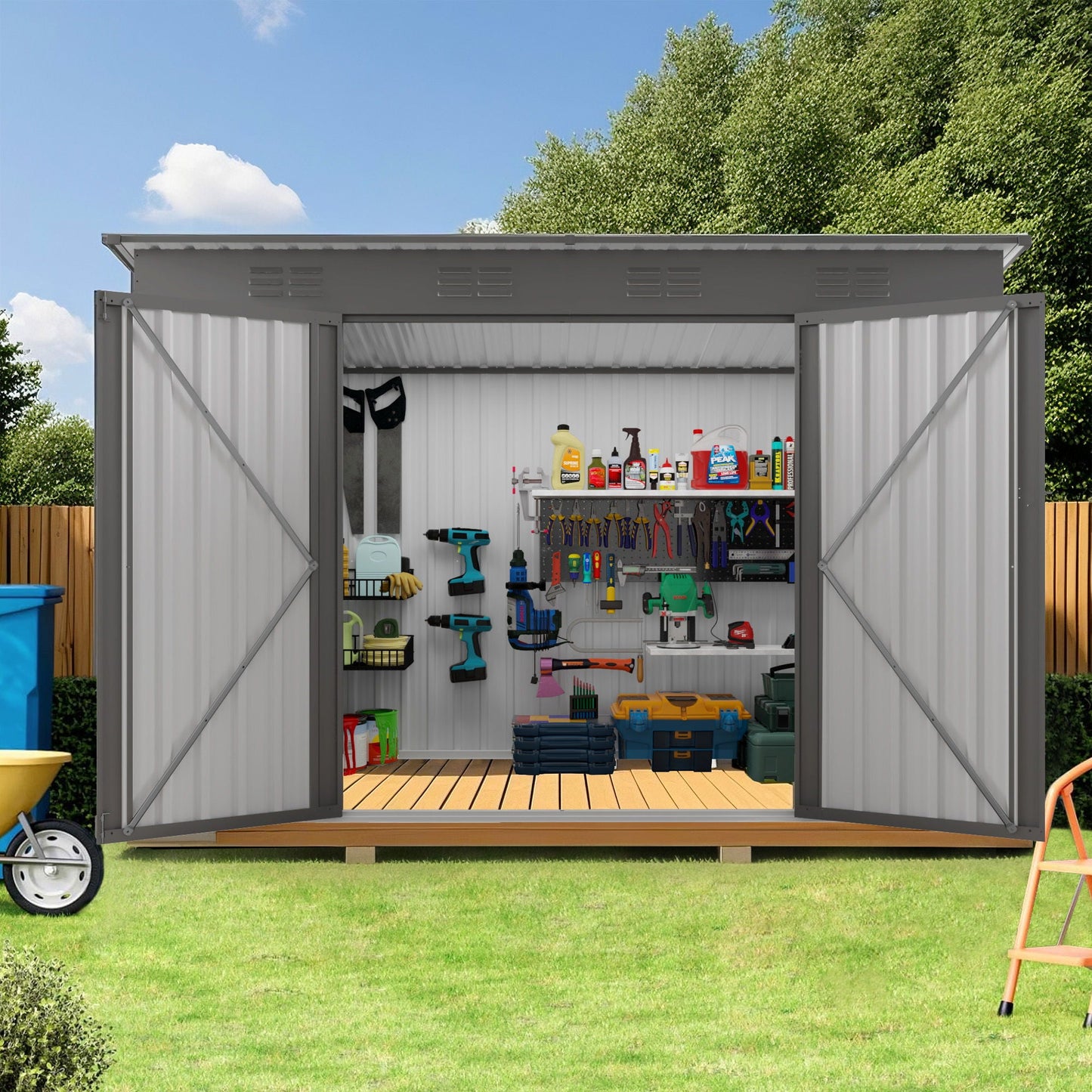 4x9 Ft Outdoor Storage Shed For A Backyard Space