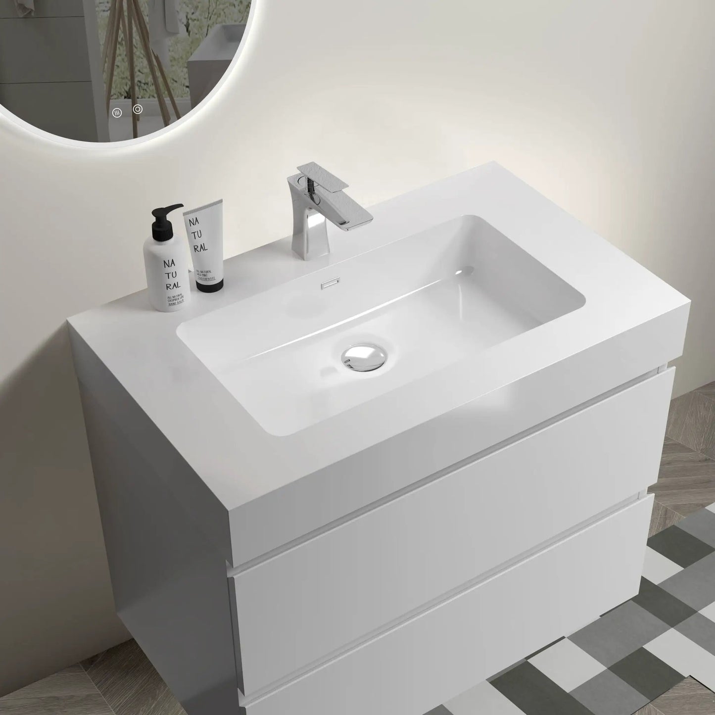 Alice Wall Mounted Floating Vanity With Sink