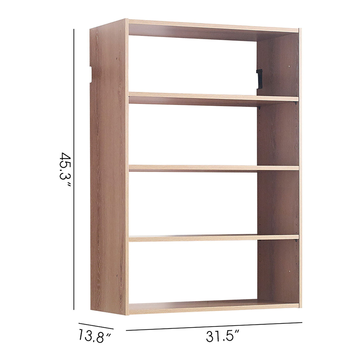 Wall-mounted wooden closet system with modular design, light brown finish, triple wardrobe on Tampa Home & Garden Store