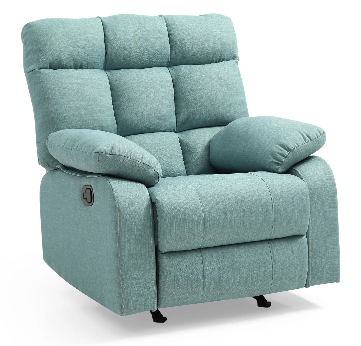 Cindy - Rocker Recliner teal fabric with plush back cushions by Unique Piece Furniture on Tampa Home & Garden Store