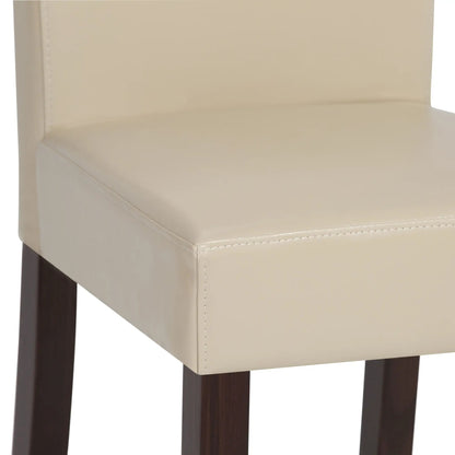 Acadian Upholstered Parson Dining Chair set of 2 in beige fabric with dark wood legs on Tampa Home & Garden Store