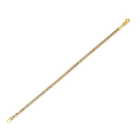 14k yellow gold round pave Franco chain necklace 3.15 mm Bids.com on Tampa Home & Garden Store