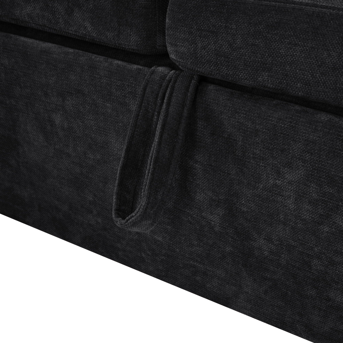 Modern L shaped sleeper sectional sofa bed with charcoal upholstery and hidden storage on Tampa Home & Garden Store