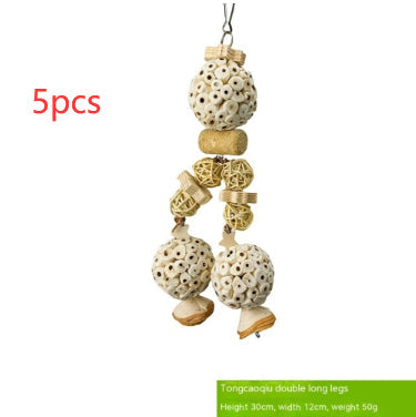 Parrot Natural Gnawing Molar Grinding Toy, 5pcs, natural wood beads by Sell My Stuff on Tampa Home & Garden Store
