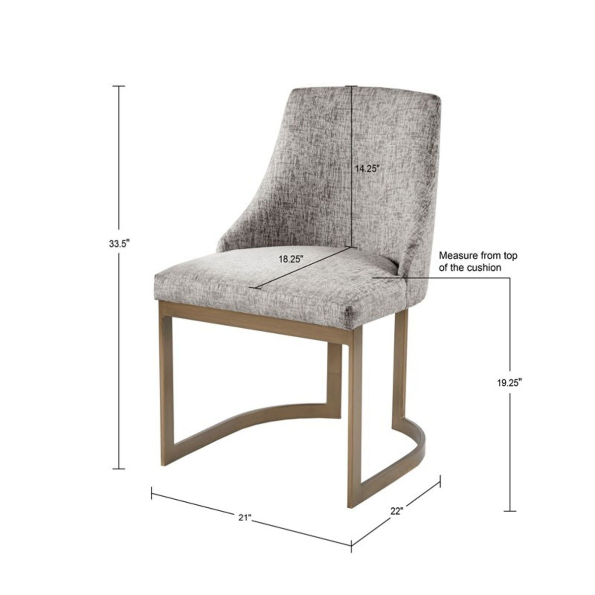 Gray upholstered dining chair with wooden curved legs by HouseOfZazla on Tampa Home & Garden Store
