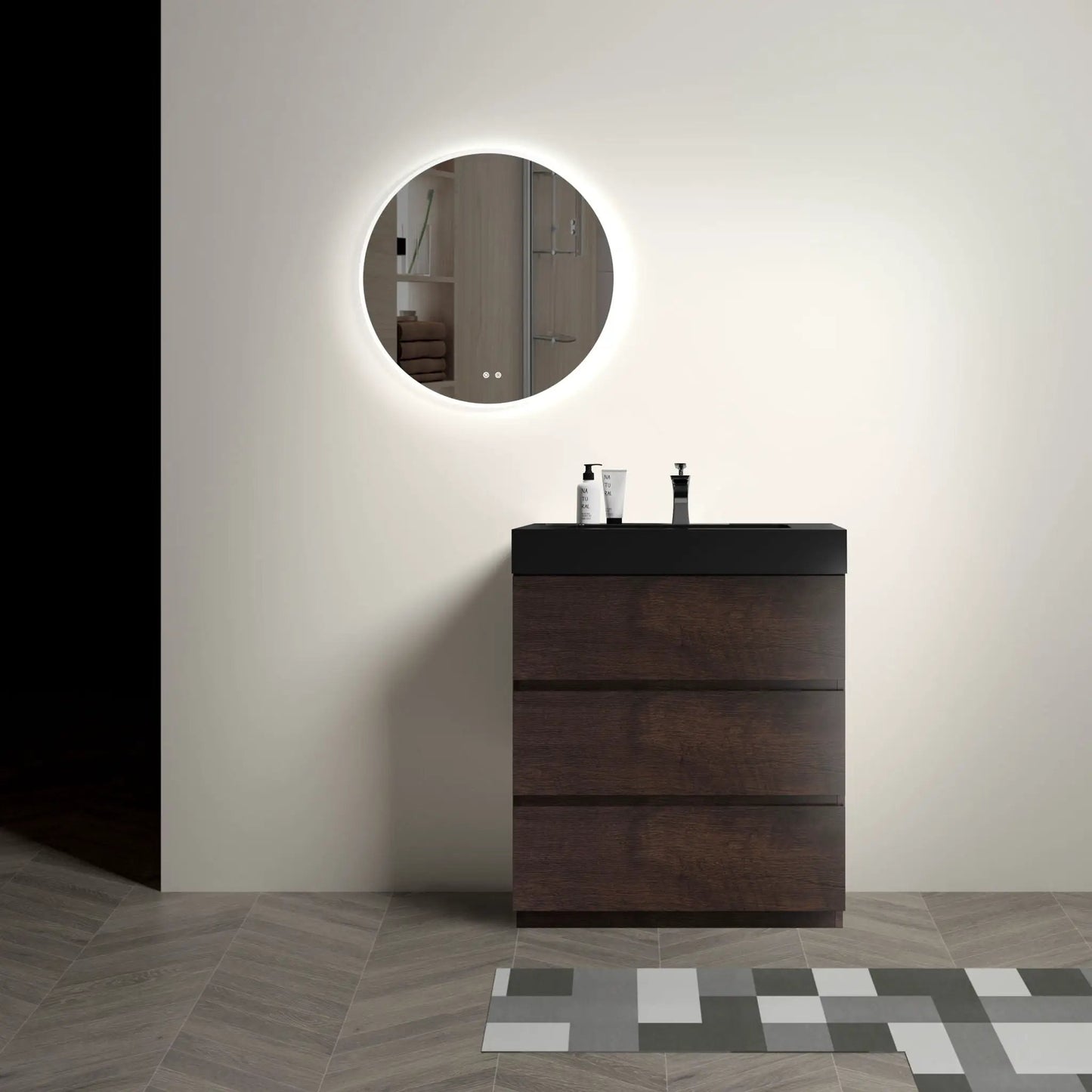 Alice Bathroom Vanity with Large Storage and Sink